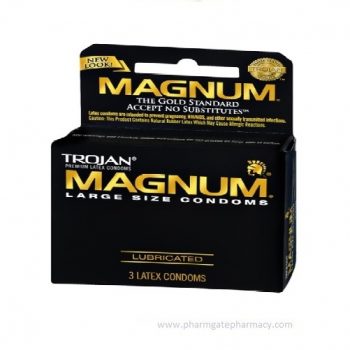 Trojan Magnum Lubricated x 3 condoms