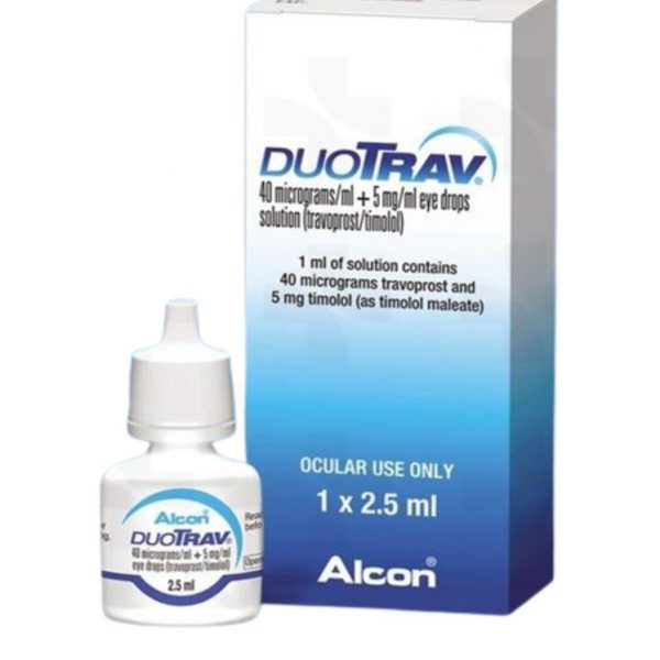 DuoTrav Eye Drops – Travoprost and Timolol Eye Drops, 2.5ml